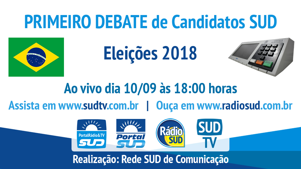 Rádio SUD promoverá o Primeiro Debate de Candidatos SUD